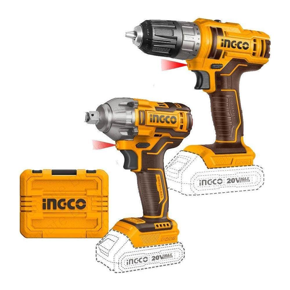Ingco COSLI230702 Li-Ion Cordless 2Pcs Combo Kit – Powertool.ph