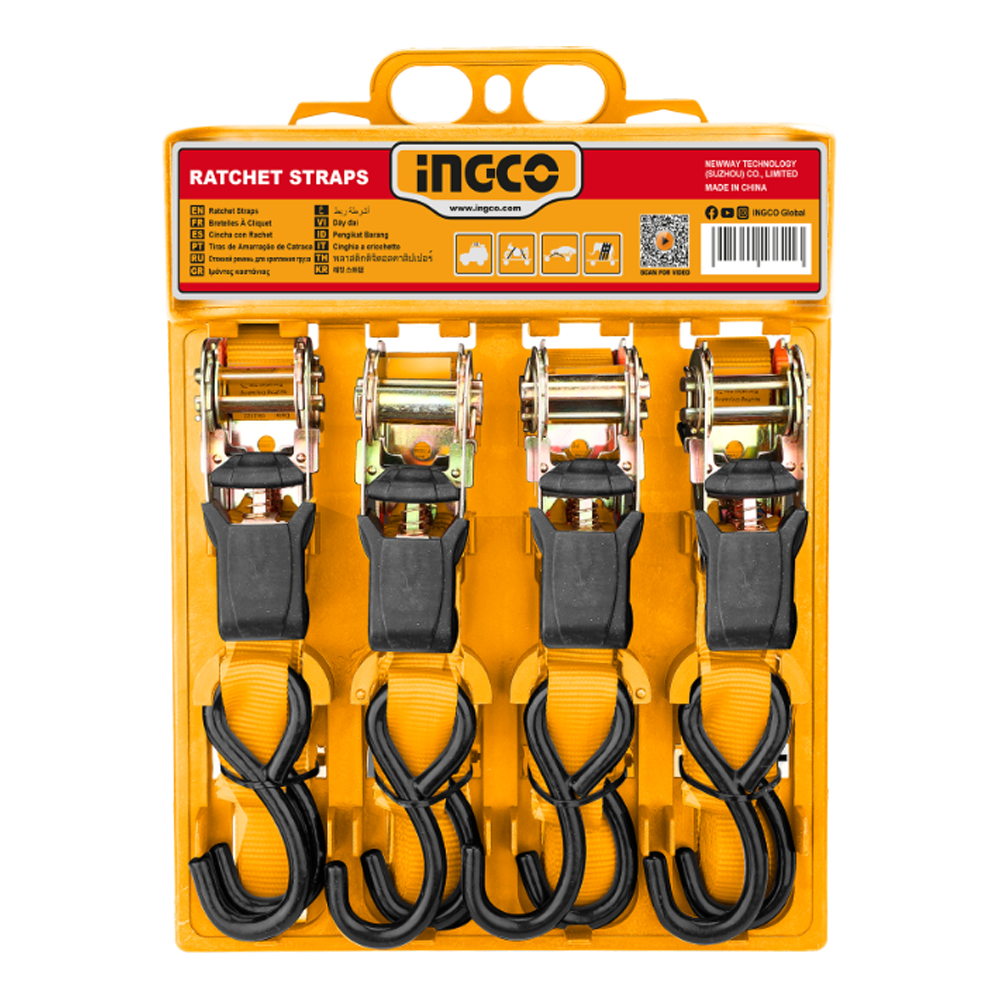 Ingco HRSP065607 Rachet Strap with Hook 0.65Tx6M – Powertool.ph