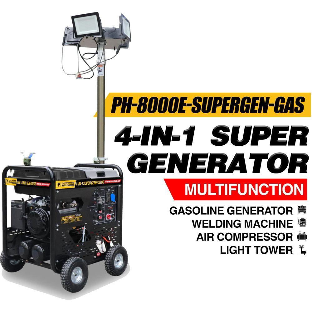 Powerhouse PH-8000E-SUPERGEN-GAS 4in1 Super Generator 5.5KW (Welder, A ...