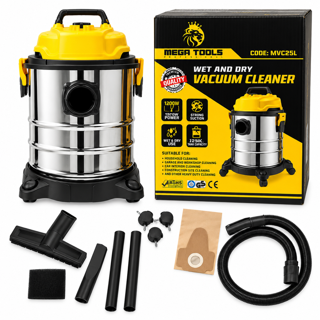 Megatools MVC Wet & Dry Vacuum Cleaner 1200W – Powertool.ph