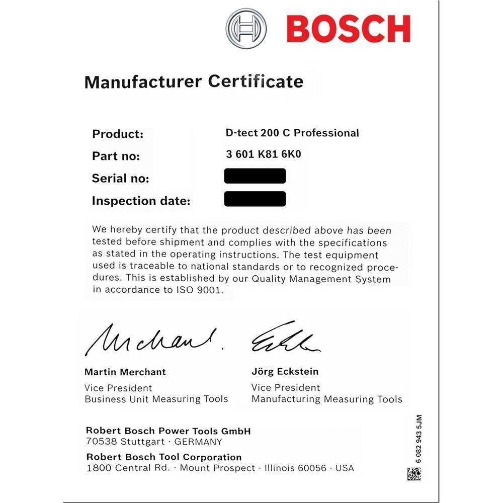 Bosch D-tect 200 C Wall scanner / Floor Scanner (200mm) (Open Seal ...