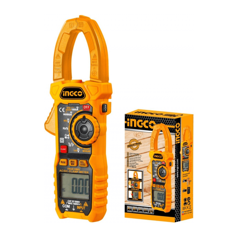 Ingco DCM10004 Digital AC Clamp Meter 1000 Amps – Powertool.ph